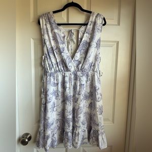 White Floral Mini Dress